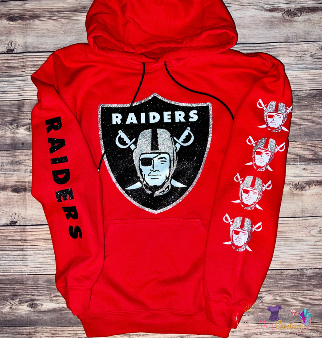 Glitter football hoodie
