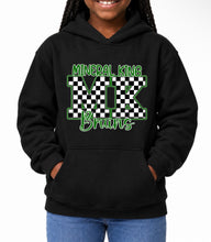 Load image into Gallery viewer, Bruins kids black PTA Checkered hoodie
