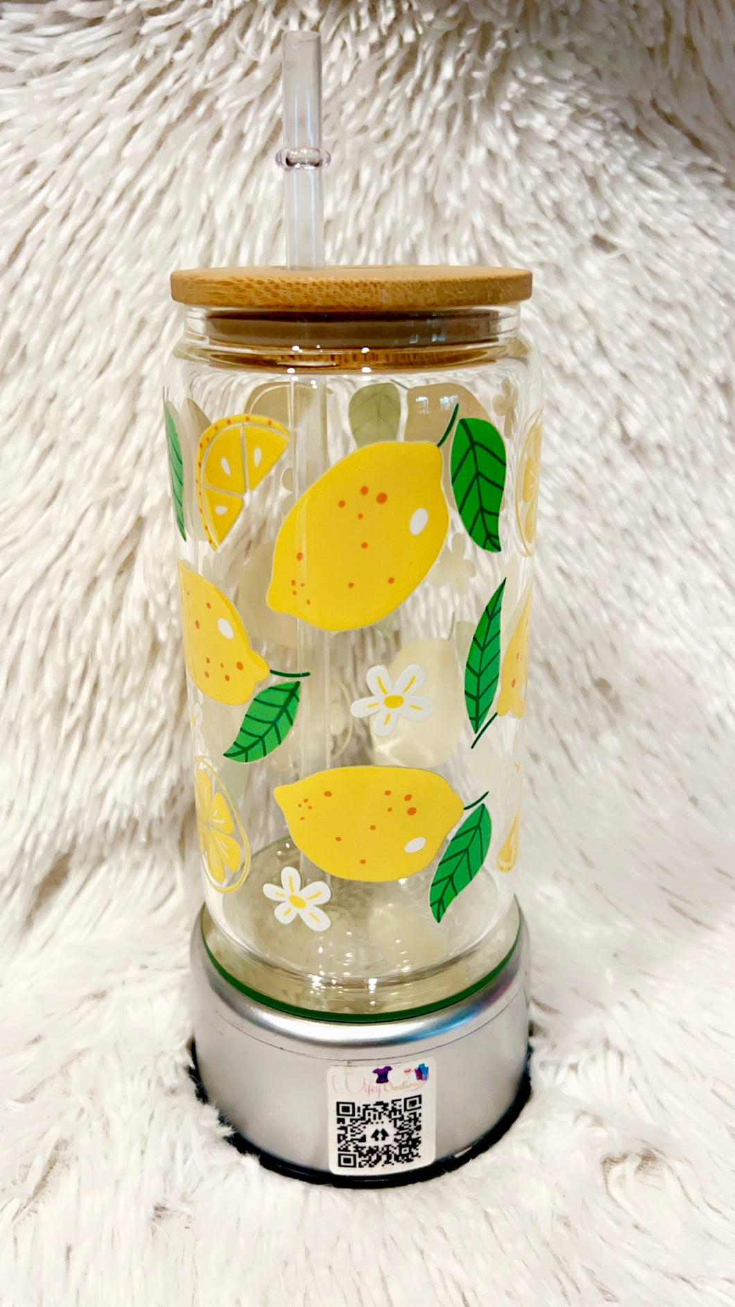 Lemon love glass cup