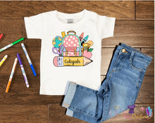 Load image into Gallery viewer, Pink backpack shirt
