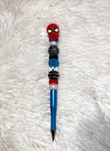 Load image into Gallery viewer, Spiderman beaded pen
