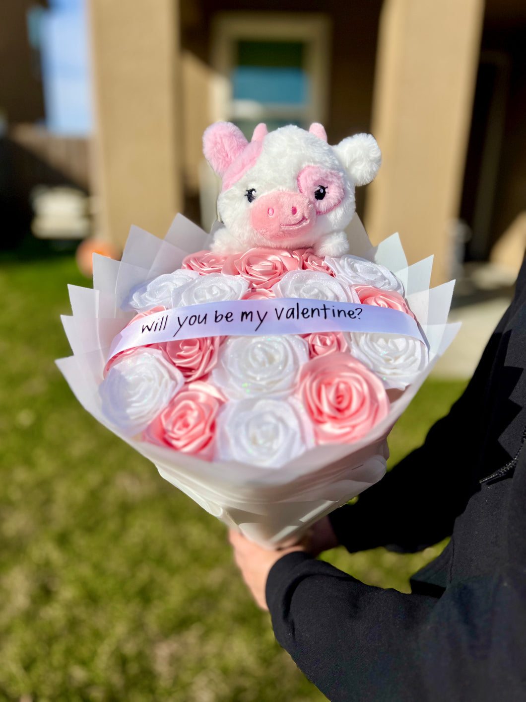 Handmade pink cow love
