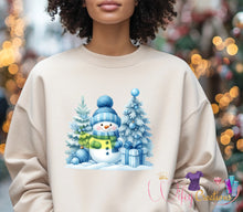 Load image into Gallery viewer, Blue snowman sweater
