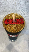 Load image into Gallery viewer, Sports Niners rhinestone tumbler

