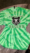 Load image into Gallery viewer, Tie dye MK bruins kids shirt college font
