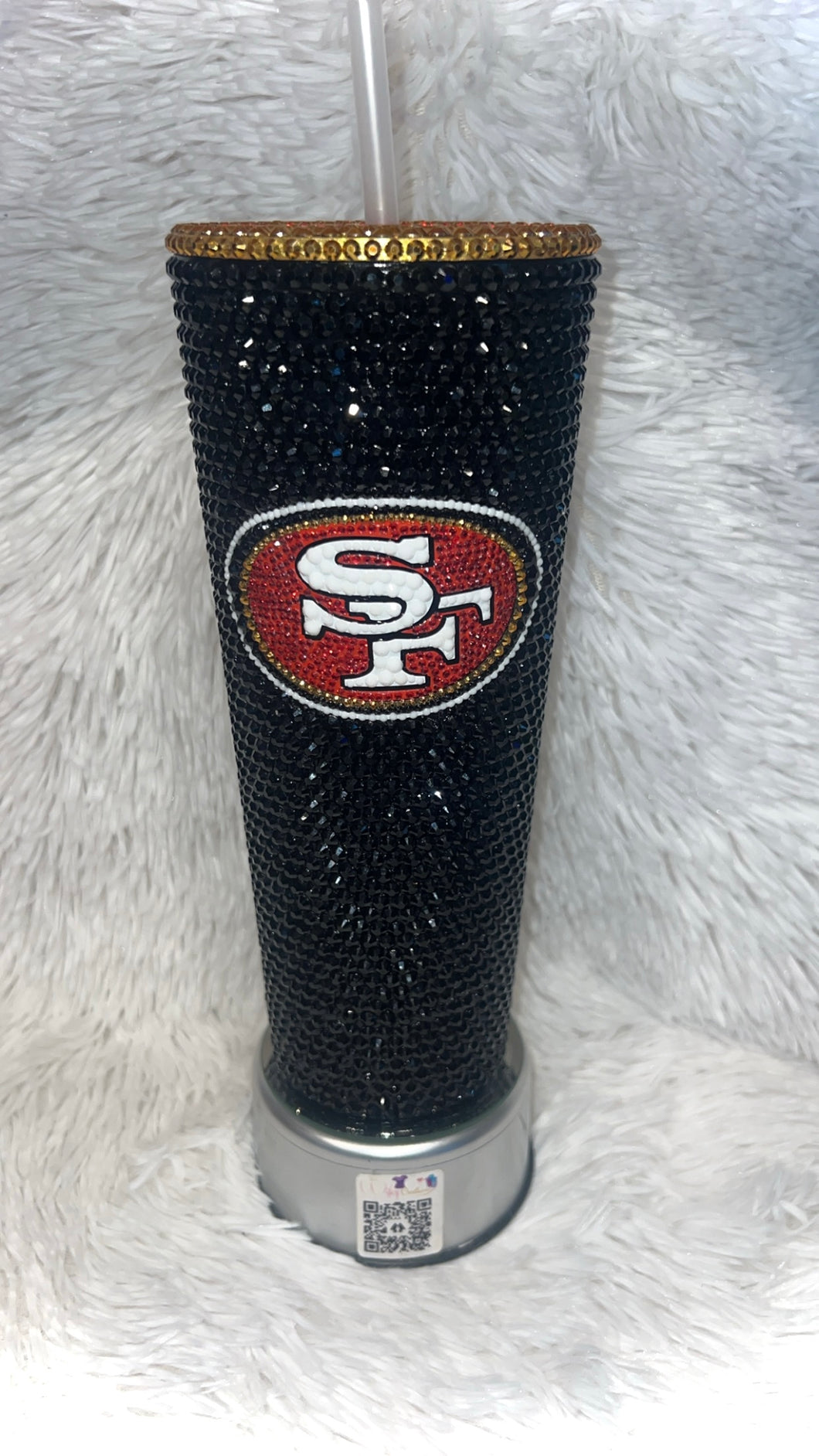 Sports Niners rhinestone tumbler
