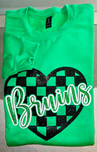 Load image into Gallery viewer, MK Bruins heart glitter sweatshirt
