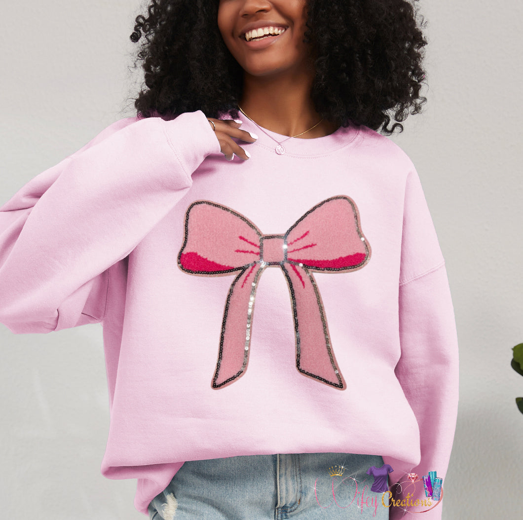 Pretty pink bow sweater
