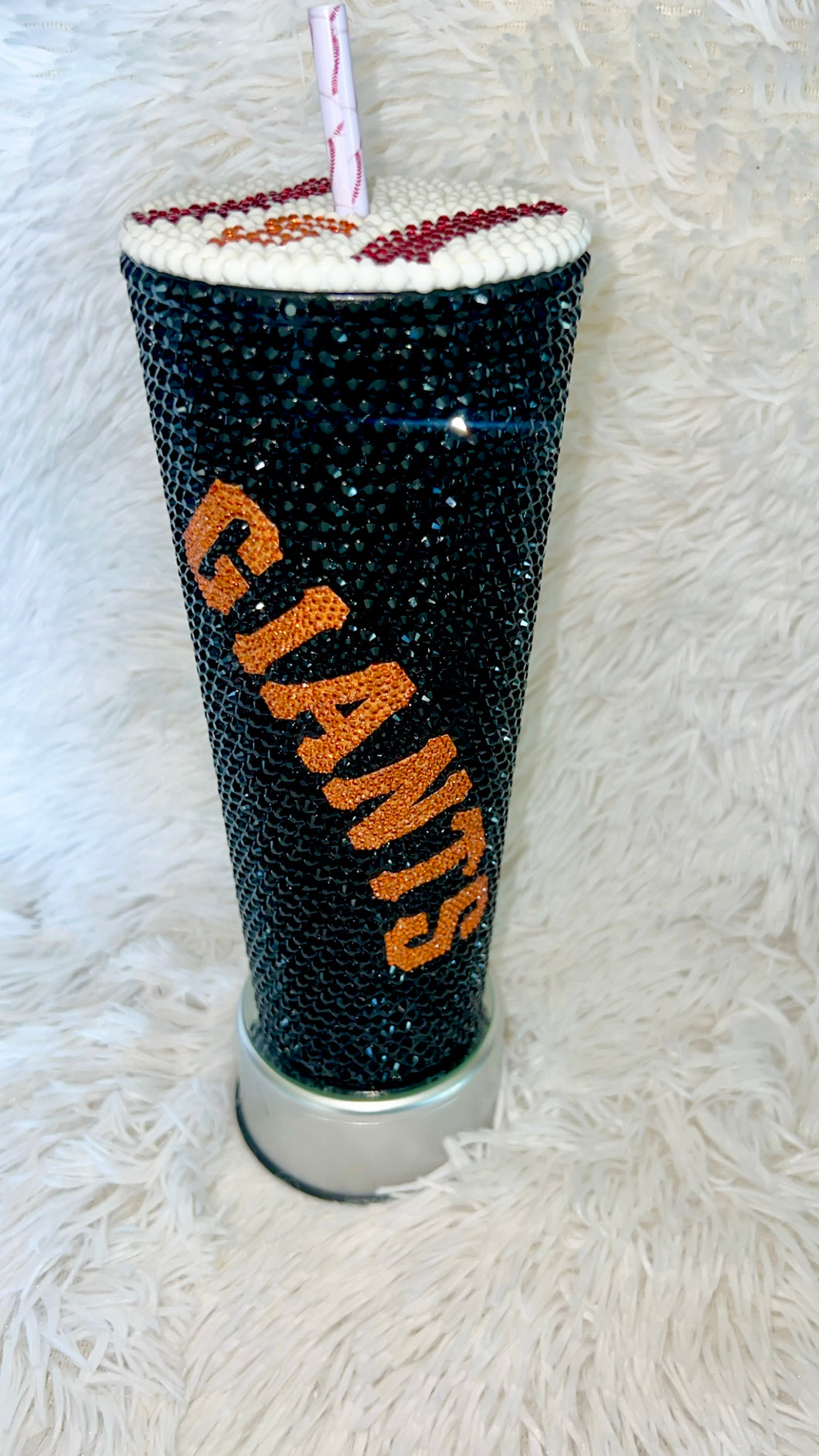 Sports giants rhinestone tumbler