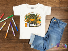 Load image into Gallery viewer, Green backpack shirt
