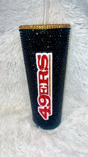 Load image into Gallery viewer, Sports Niners rhinestone tumbler
