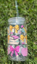 Load image into Gallery viewer, Teacher coquette and pencil  plastic cup
