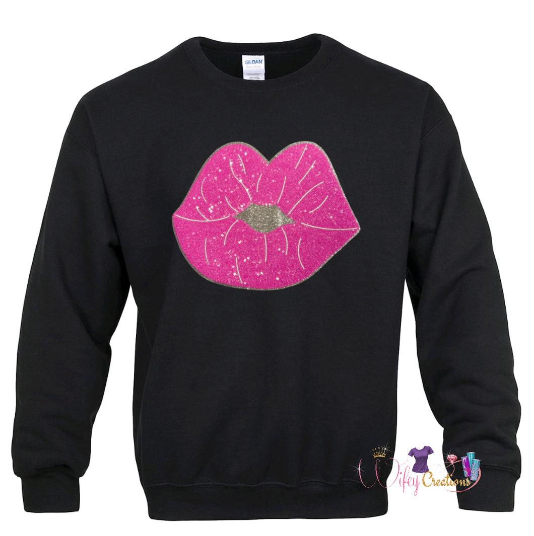 Pink kiss sweater