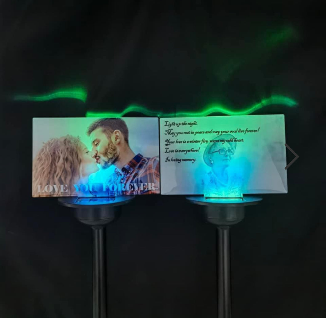 Memorial custom solar light sign
