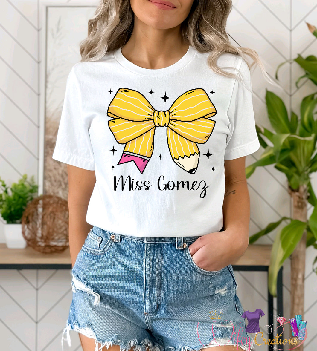 Teacher pencil shirt