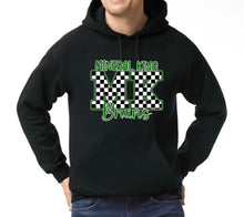 Load image into Gallery viewer, Bruins adult black PTA Checkered hoodie
