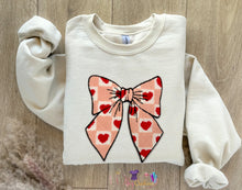 Load image into Gallery viewer, Red heart bow sweater
