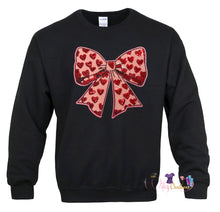 Load image into Gallery viewer, Pink &amp; red bow sweater
