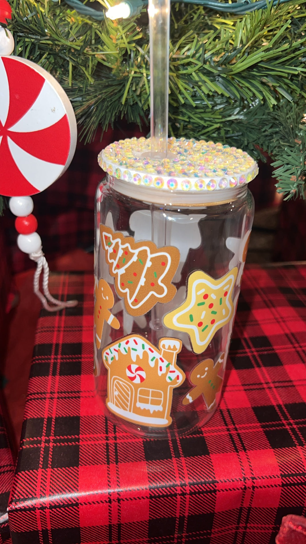 Gingerbread glass cup