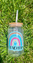 Load image into Gallery viewer, Teacher life glass can cup
