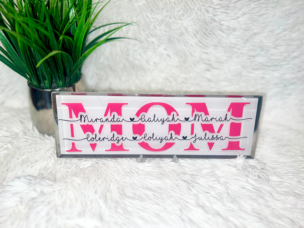 Mom personalized plaque tile