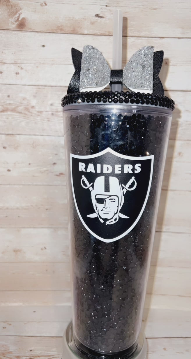 Bling black and white cup