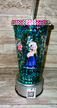 Load image into Gallery viewer, She’s Strong one Glitter snow globe tumbler
