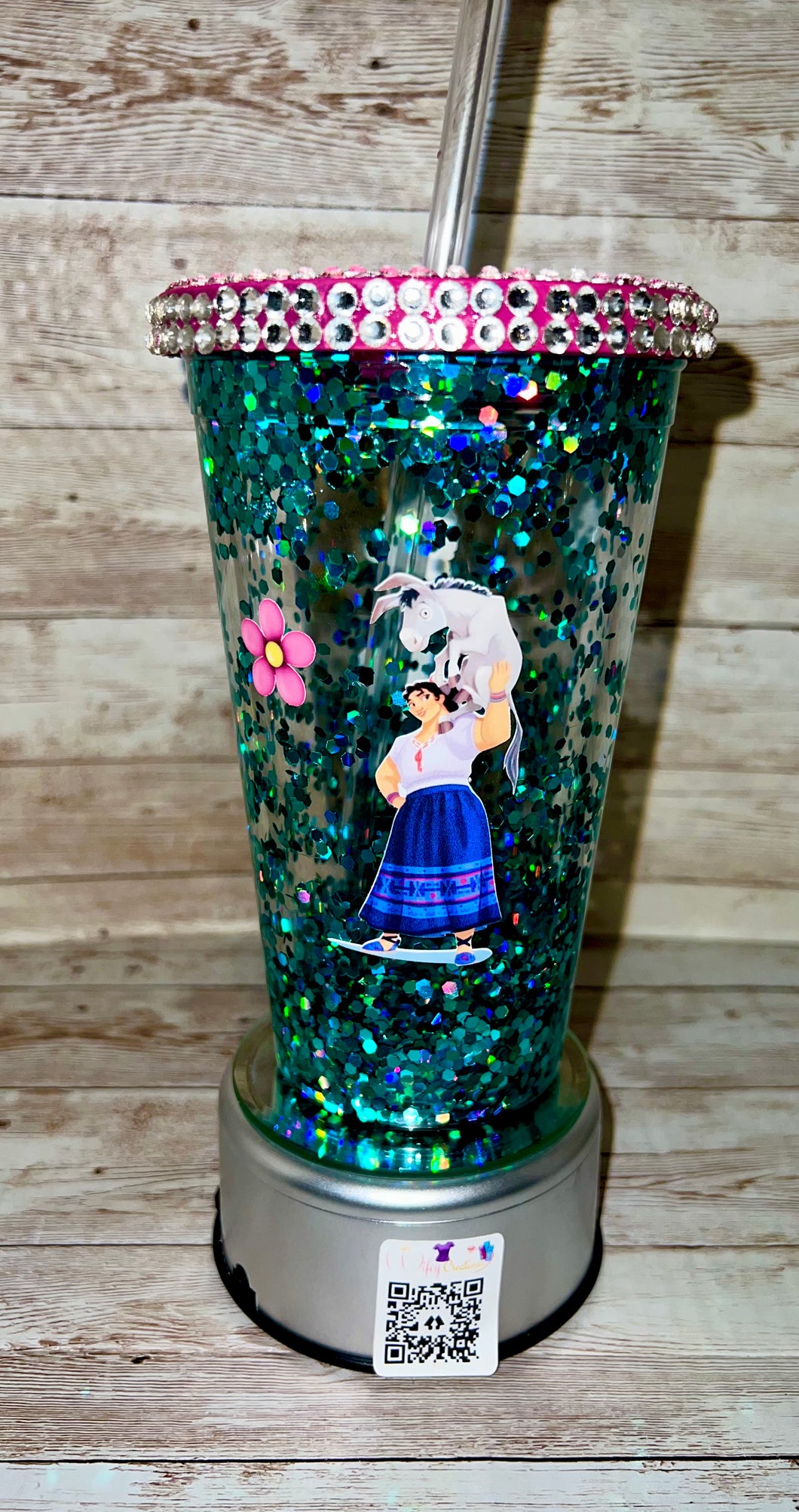 She’s Strong one Glitter snow globe tumbler