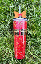 Load image into Gallery viewer, Red &amp; Gold Snow globe tumbler
