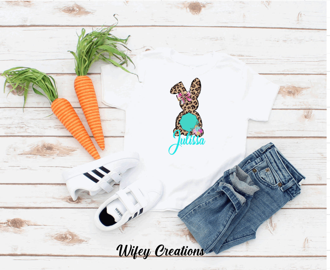 Kids Easter bunny teal