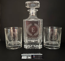 Load image into Gallery viewer, Personalize Etched liquor bottle set
