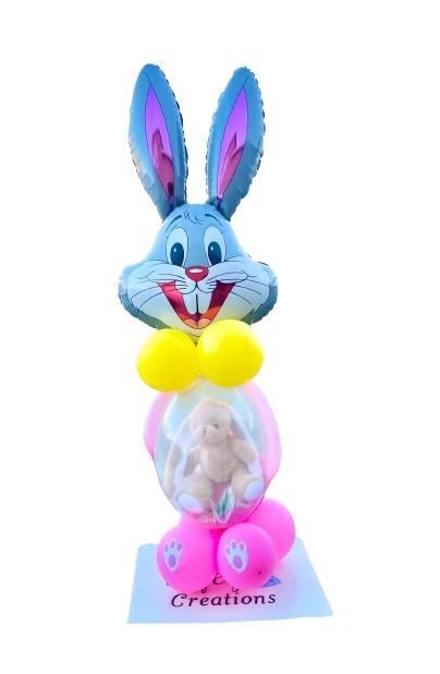 Easter bunny stuffed balloon