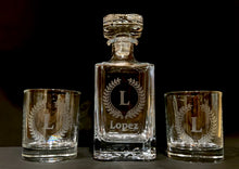 Load image into Gallery viewer, Personalize Etched liquor bottle set
