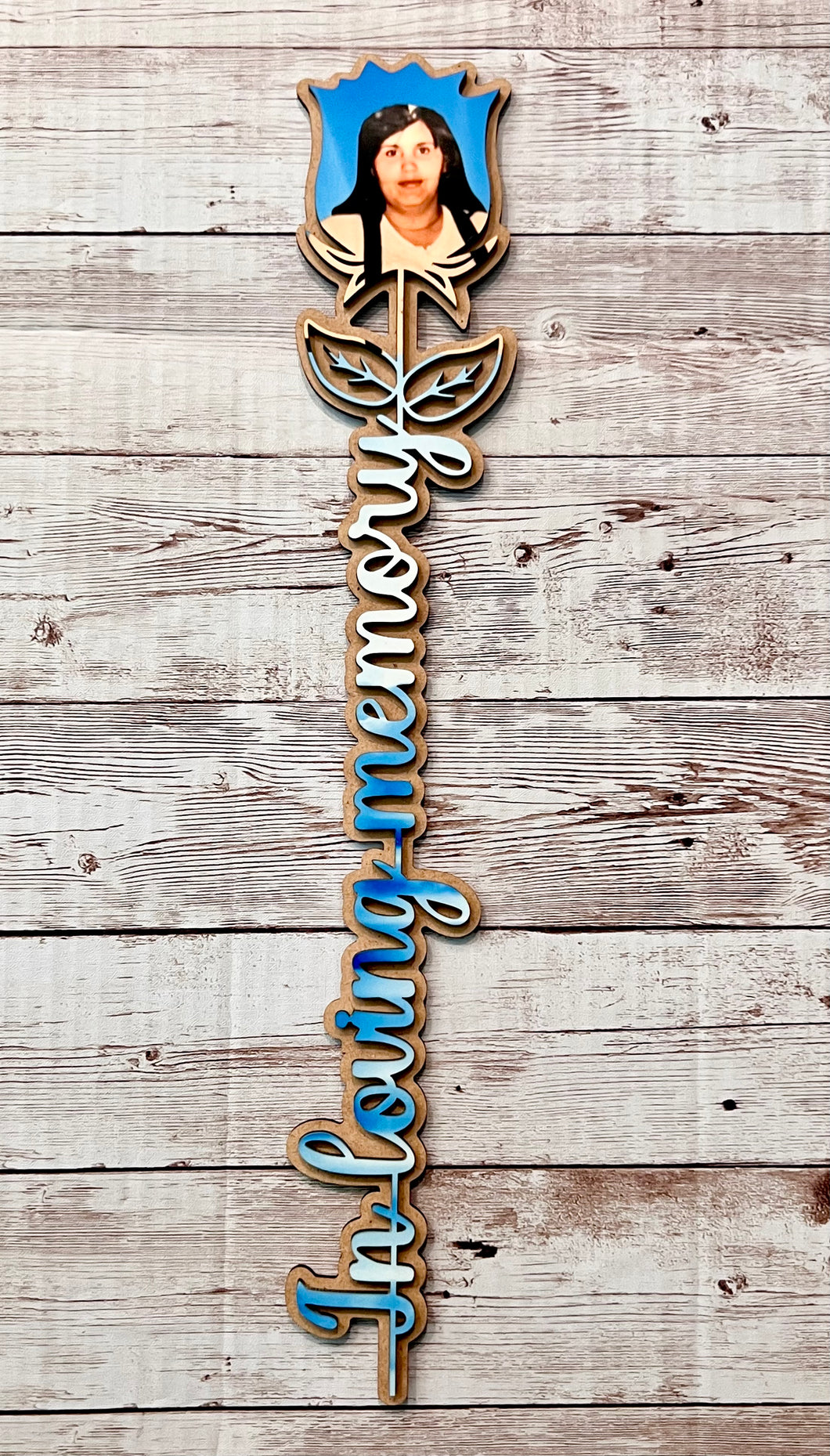 Custom in loving memory rose