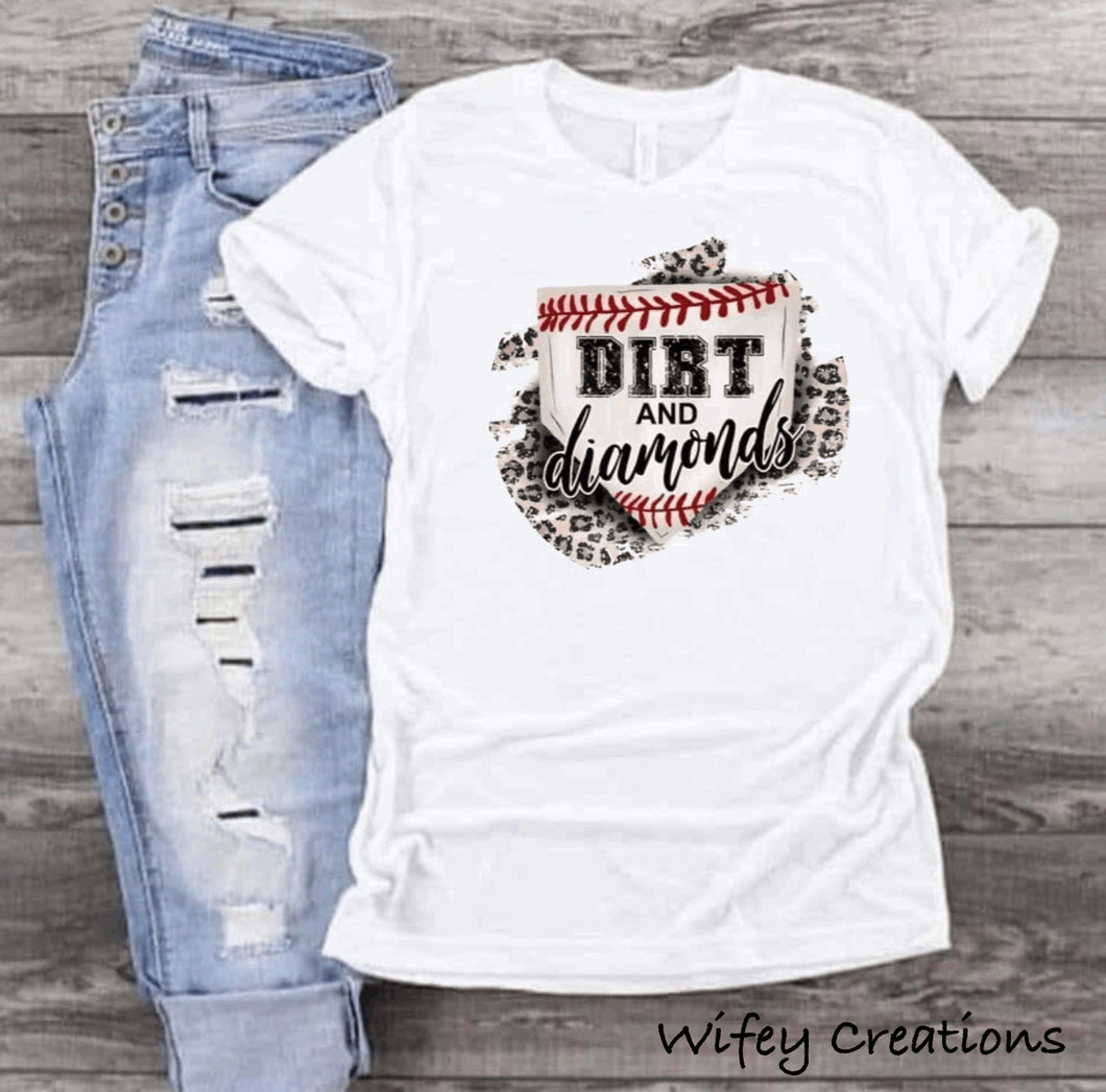 Baseball dirt and diamonds