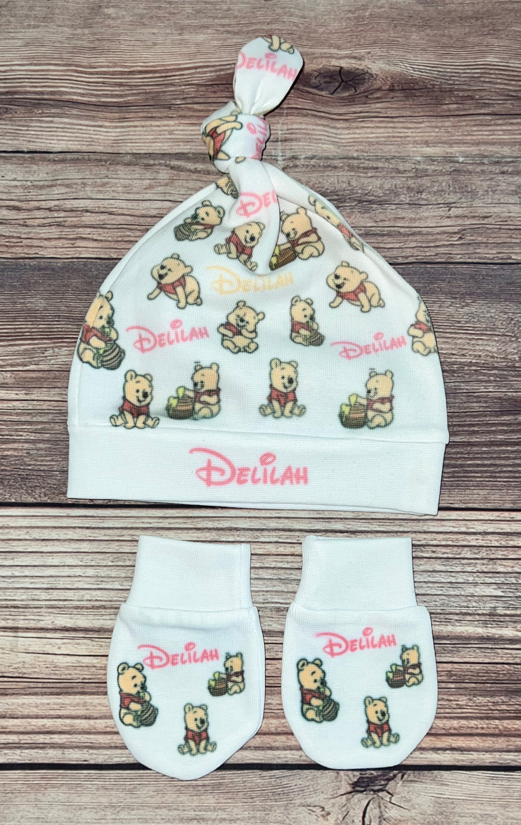 Custom baby beanie & gloves