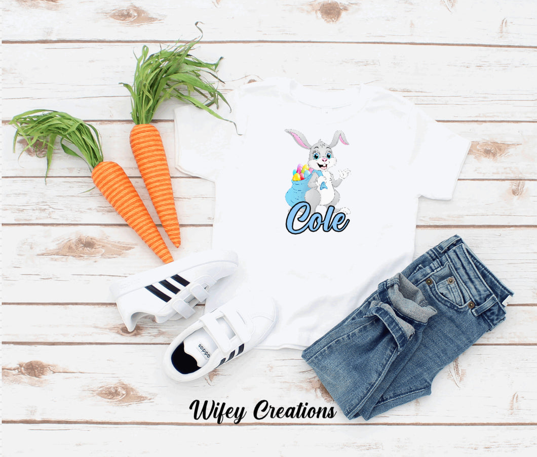Kids Easter bunny blue