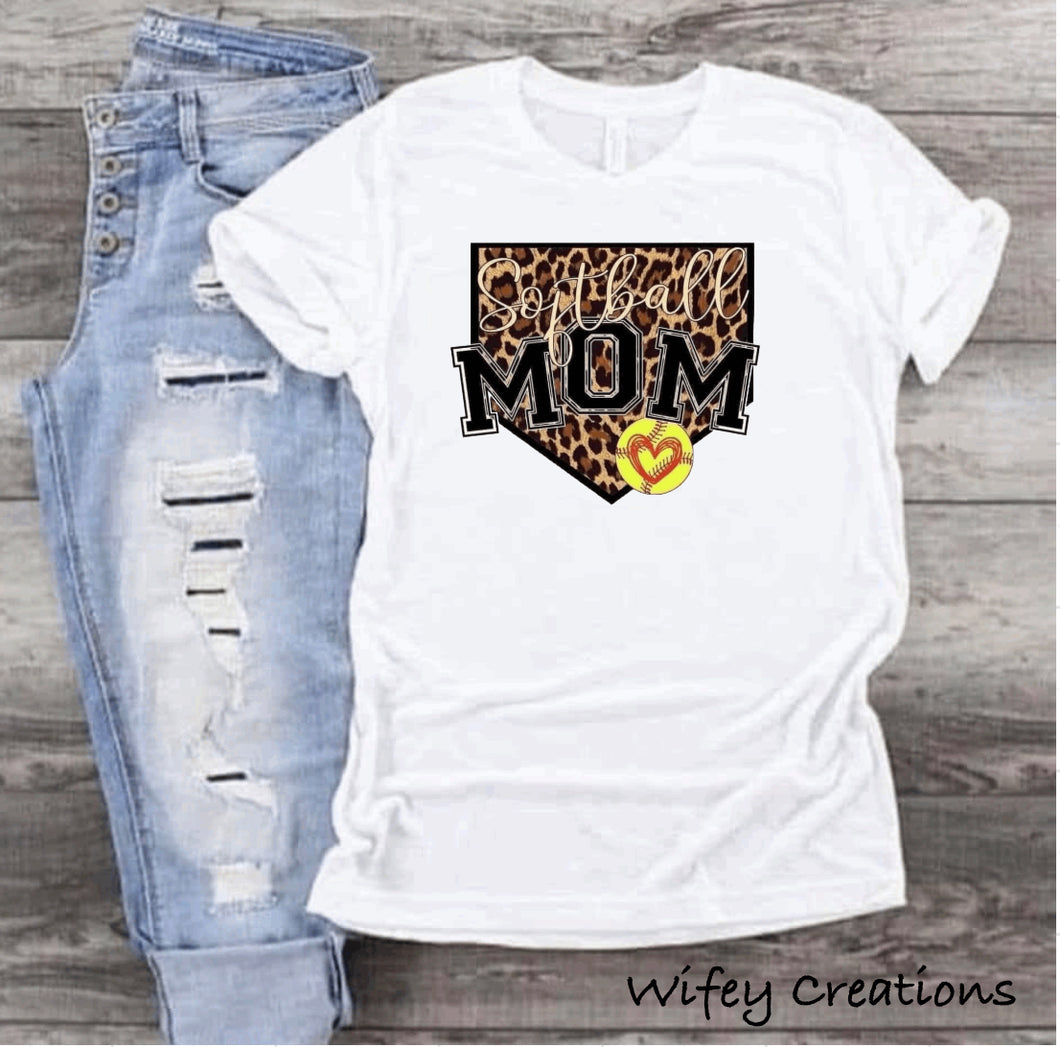 Softball mom leopard