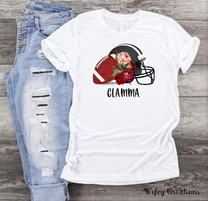Football helmet Glamma tee