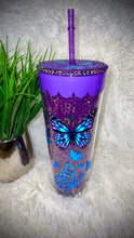 Load image into Gallery viewer, Purple butterfly rhinestone
