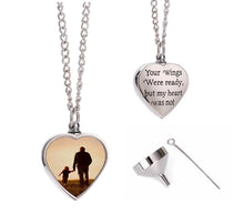 Load image into Gallery viewer, Urn Heart Necklace , Memorial Necklace ,
