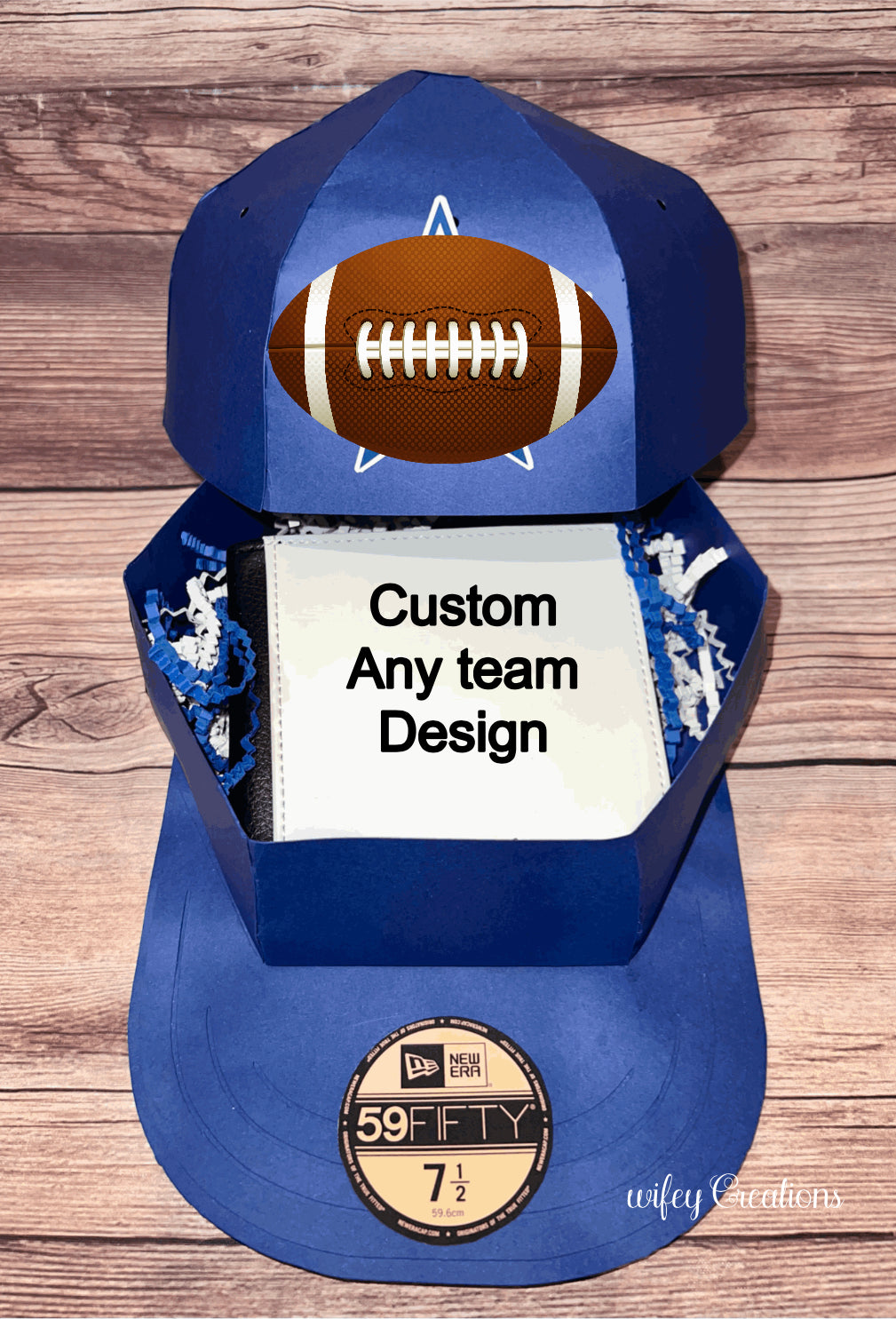 Custom handmade hat gift box with wallet