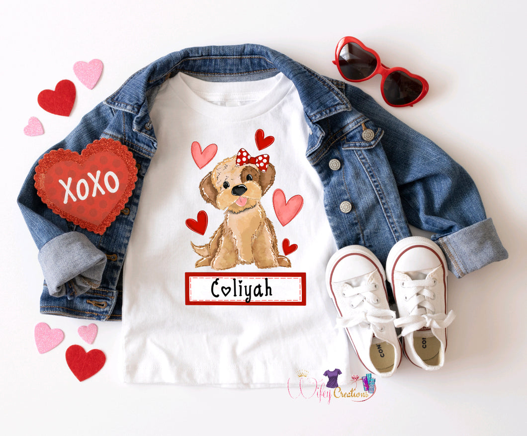 Valentines puppy shirt